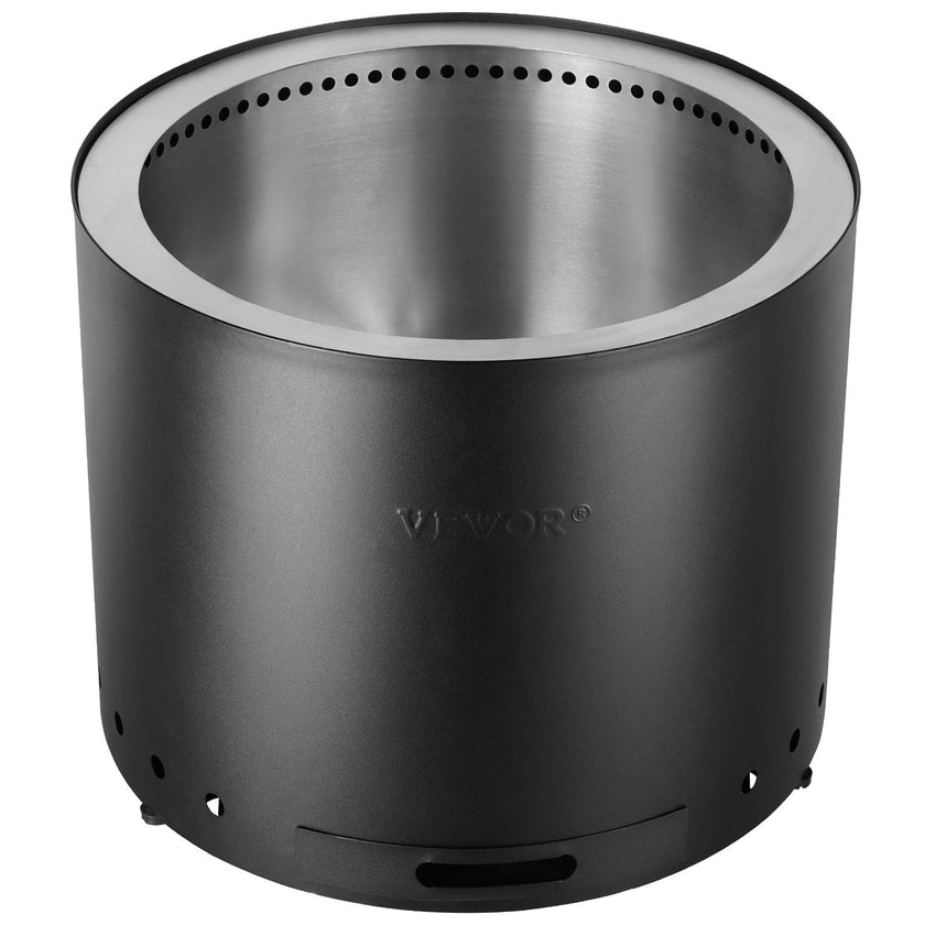 VEVOR Smokeless Fire Pit Stove Bonfire 19.3 in Dia Wood Burning Stainless Steel