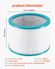 VEVOR Replacement Filter for Tower Fan with High-Density HEPA & Activated Carbon