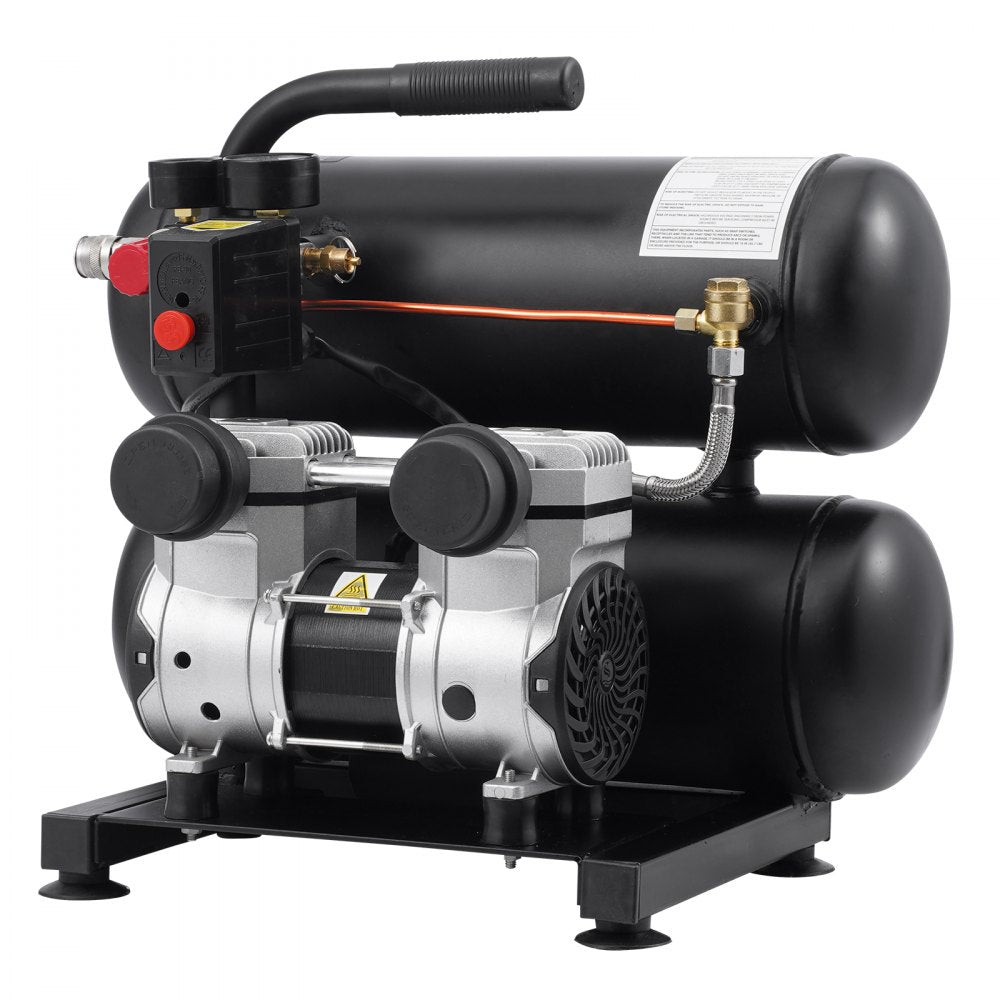 VEVOR Air Compressor Compact Portable Oil Free Compressor 4.6 Gallon 90 PSI