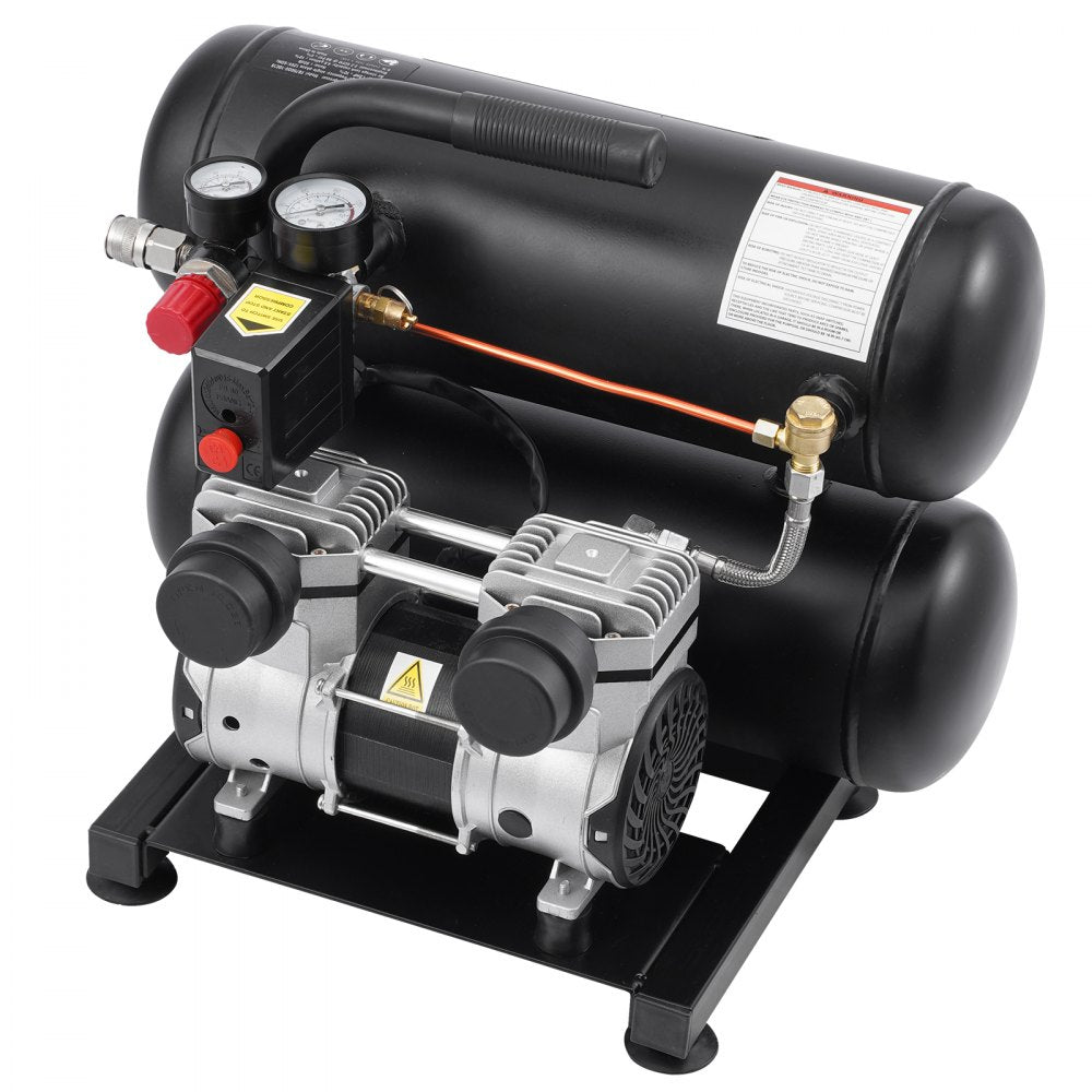 VEVOR Air Compressor Compact Portable Oil Free Compressor 4.6 Gallon 90 PSI