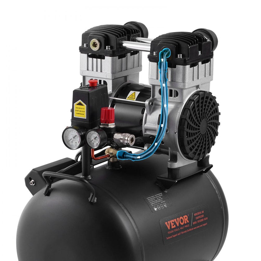 VEVOR Air Compressor Compact Portable Oil Free Compressor 10 Gallon 90 PSI