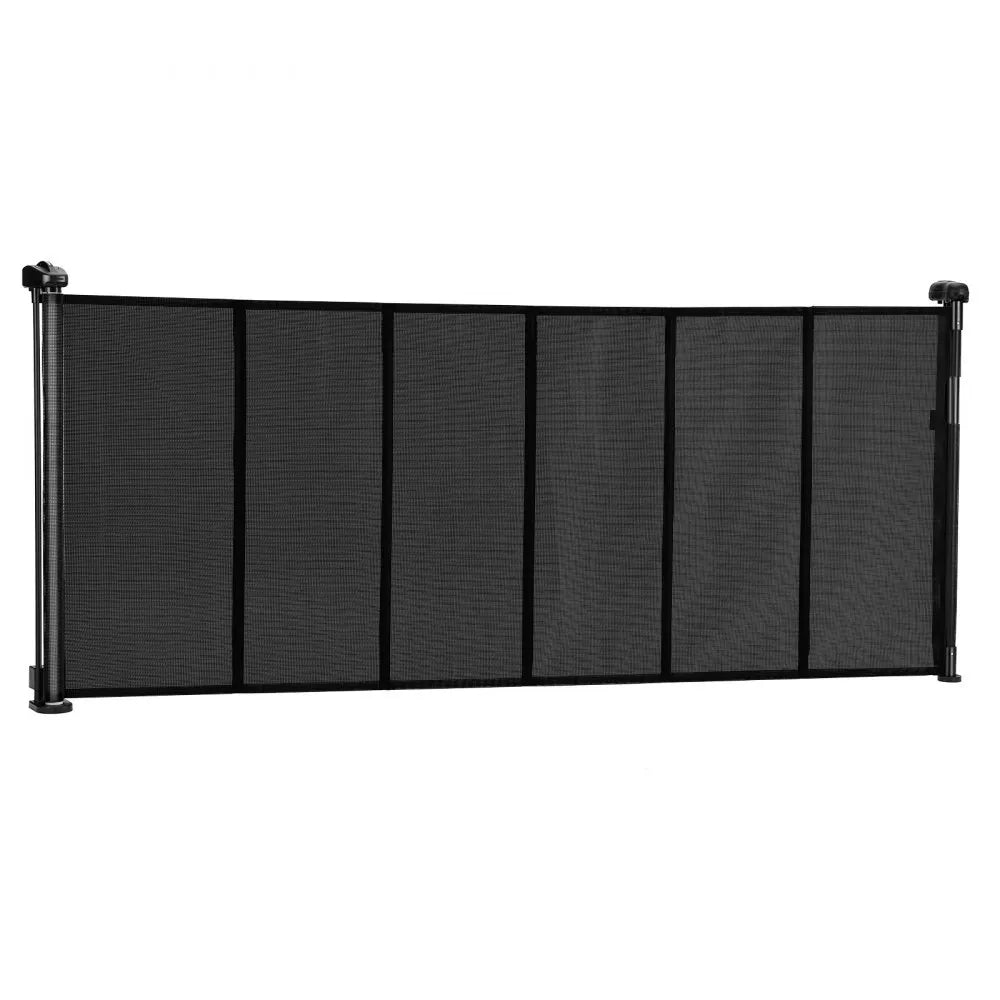 VEVOR Retractable Baby Gate 34 in Tall Extend to 71in Wide Kids Pets Black