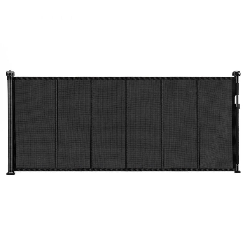 VEVOR Retractable Baby Gate 34 in Tall Extend to 71in Wide Kids Pets Black