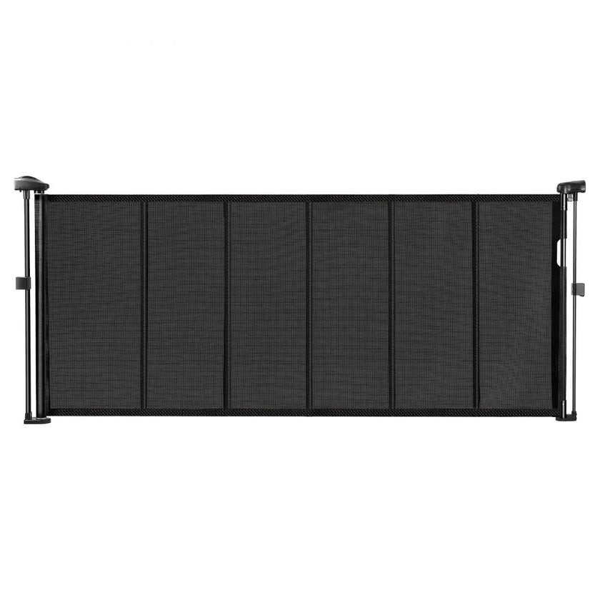 VEVOR Retractable Baby Gate 34 in Tall Extend to 71in Wide Kids Pets Black