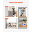 VEVOR Retractable Baby Gate 34 in Tall Extend to 71 in Wide Kids Pets Gray