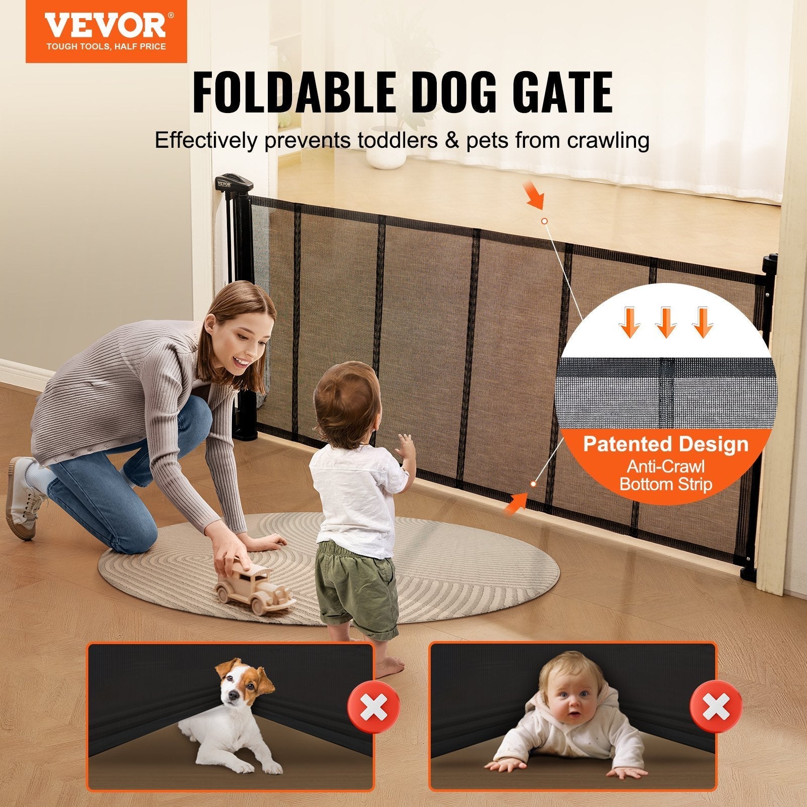 VEVOR Mesh Baby Gate, 34.2