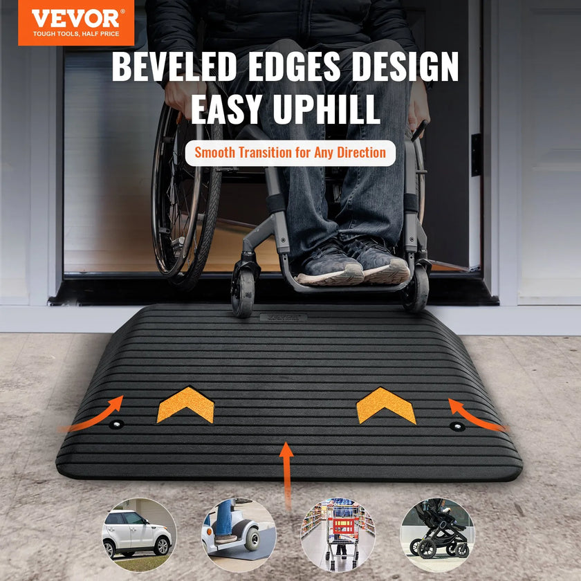 VEVOR Rubber Threshold Ramp, 4