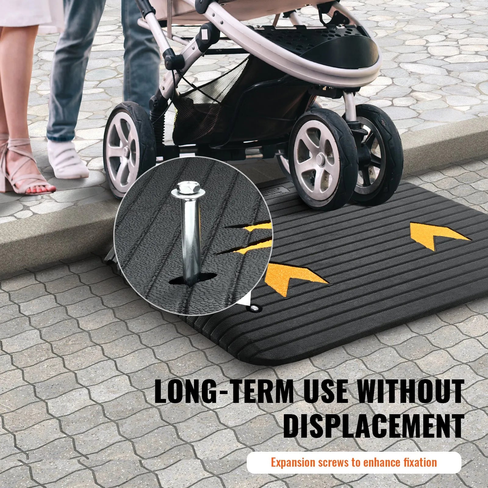 VEVOR Rubber Threshold Ramp, 4