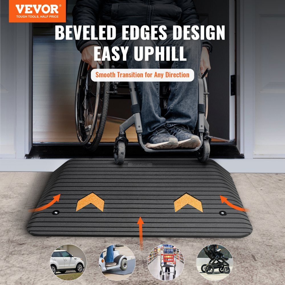 VEVOR Upgraded Rubber Threshold Ramp, 3.5