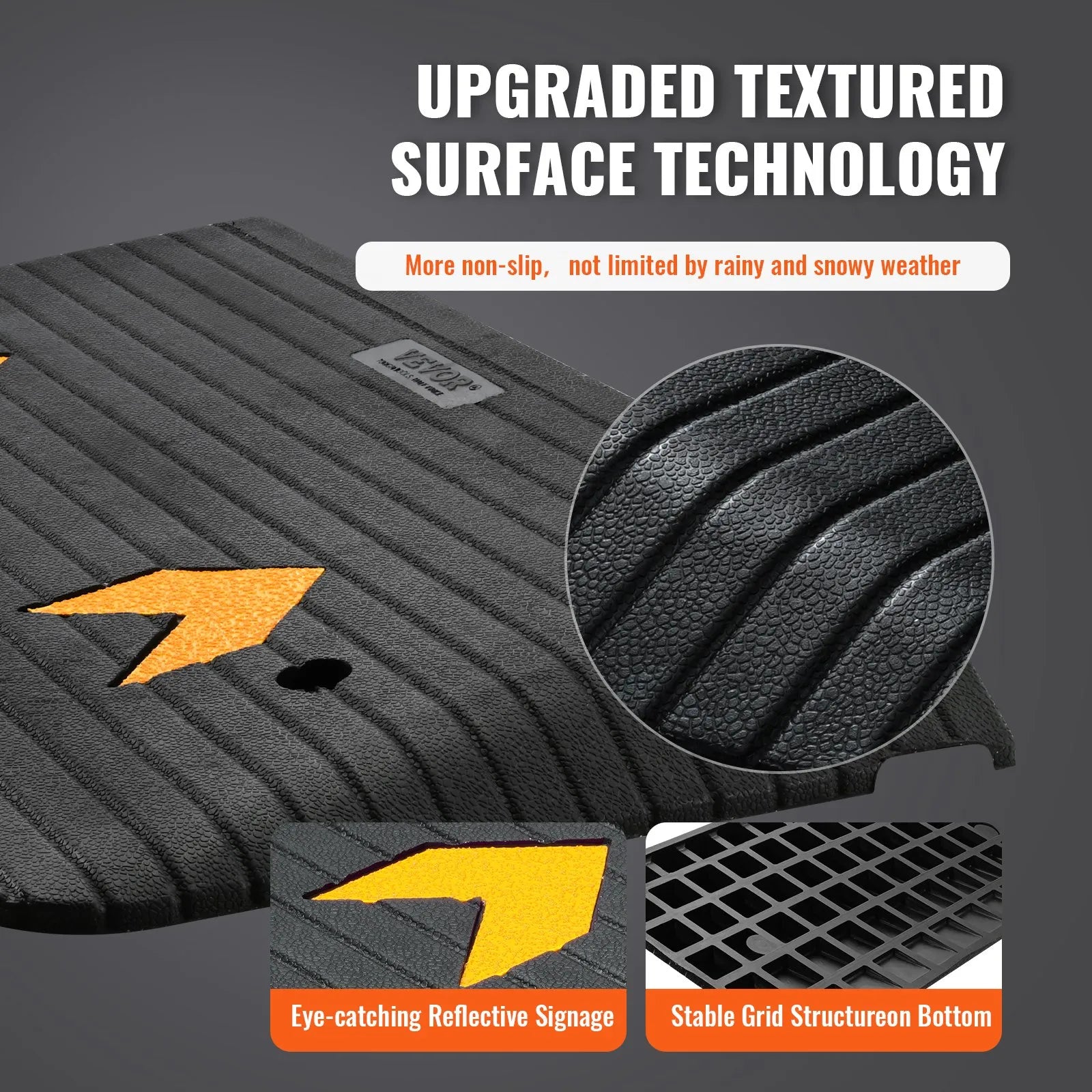 VEVOR Upgraded Rubber Threshold Ramp, 3