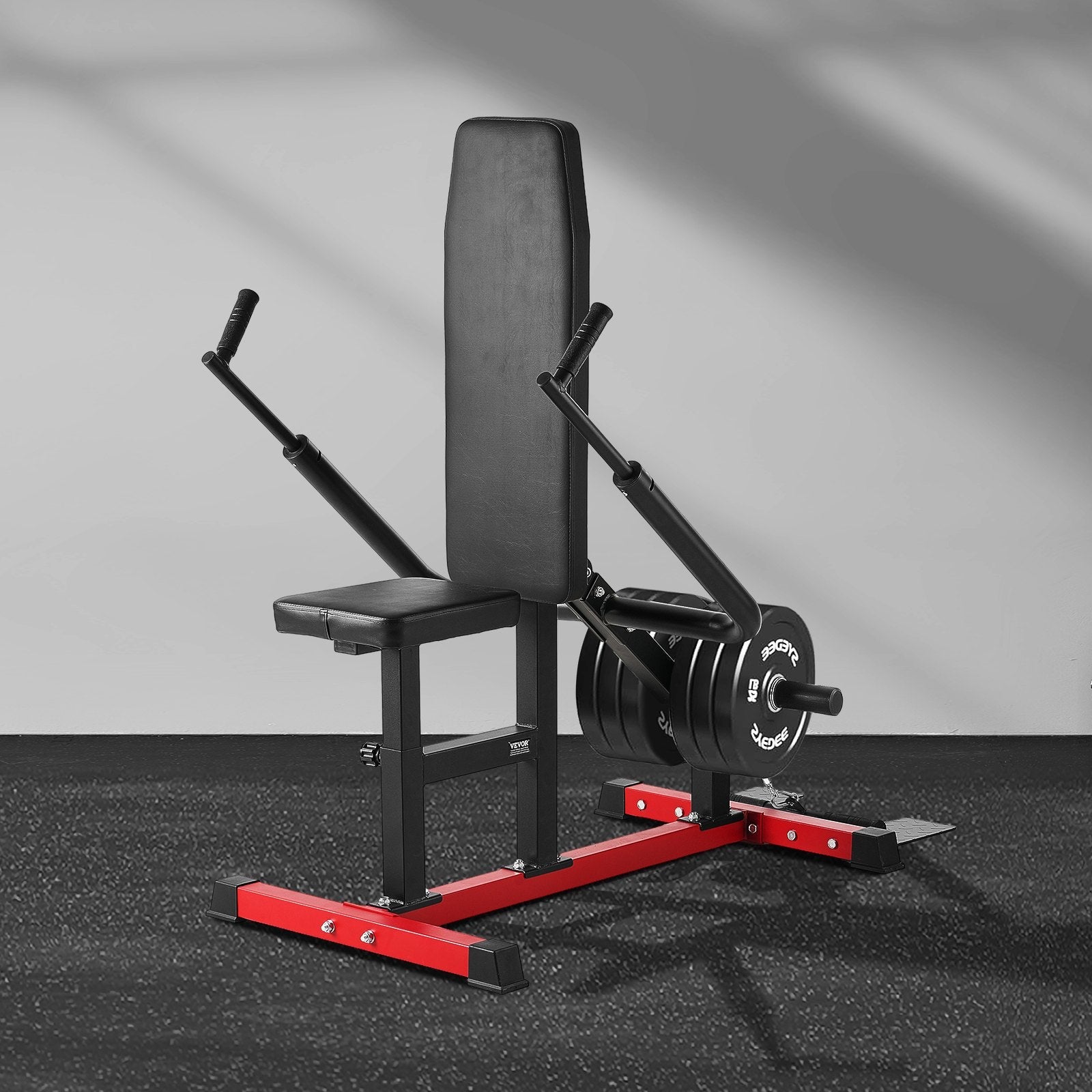 VEVOR Seated Dip Machine Tricep Bicep Press Down Chest Training with Cable Bar