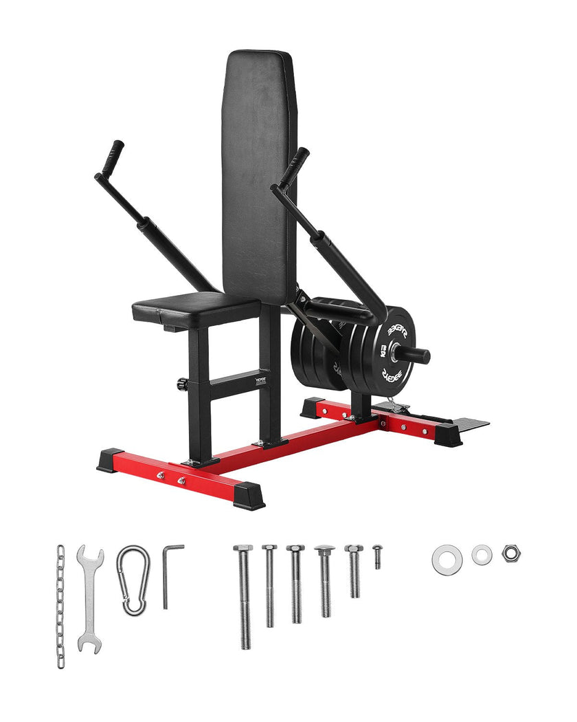 VEVOR Seated Dip Machine Tricep Bicep Press Down Chest Training with Cable Bar