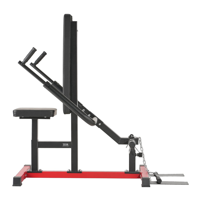 VEVOR Seated Dip Machine Tricep Bicep Press Down Chest Training with Cable Bar