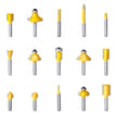 VEVOR Router Bits Set 15 Pieces Carbide Router Bit 1/4 Inch Shank Carrying Case