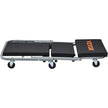 VEVOR Z-Creeper Seat, 2 in 1 Rolling Folding Car Creeper/Stool, 300 lbs Capacity Mechanic Creeper, Low Profile Creeper with 6 pcs Wheels for Garage, Shop, Auto Repair, Lay Down or Sit, Black