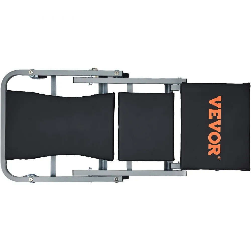 VEVOR Z-Creeper Seat, 2 in 1 Rolling Folding Car Creeper/Stool, 300 lbs Capacity Mechanic Creeper, Low Profile Creeper with 6 pcs Wheels for Garage, Shop, Auto Repair, Lay Down or Sit, Black