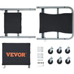 VEVOR Z-Creeper Seat, 2 in 1 Rolling Folding Car Creeper/Stool, 300 lbs Capacity Mechanic Creeper, Low Profile Creeper with 6 pcs Wheels for Garage, Shop, Auto Repair, Lay Down or Sit, Black