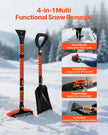 VEVOR Snow Shovel and Snow Brush, 42 in Extendable Snows Broom & Ice Scraper with 180° Pivoting Brush Head, Non-Slip Grip, Portable Winter Snows Removal Tools for Cars Trucks SUVs Vehicle