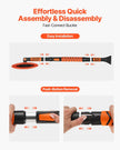 VEVOR Snow Shovel and Snow Brush, 42 in Extendable Snows Broom & Ice Scraper with 180° Pivoting Brush Head, Non-Slip Grip, Portable Winter Snows Removal Tools for Cars Trucks SUVs Vehicle