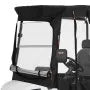Golf Cart Cover for 2 & 2+2 Passenger Carts, Full Enclosure 600D Waterproof Oxford Fabric Cover with Clear PVC Windshield, Roll-Up Doors & Windproof Straps
