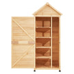 VEVOR Outdoor Wooden Storage Shed Waterproof Garden Tool Shed 28x63 inch