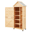 VEVOR Outdoor Wooden Storage Shed Waterproof Garden Tool Shed 28x63 inch