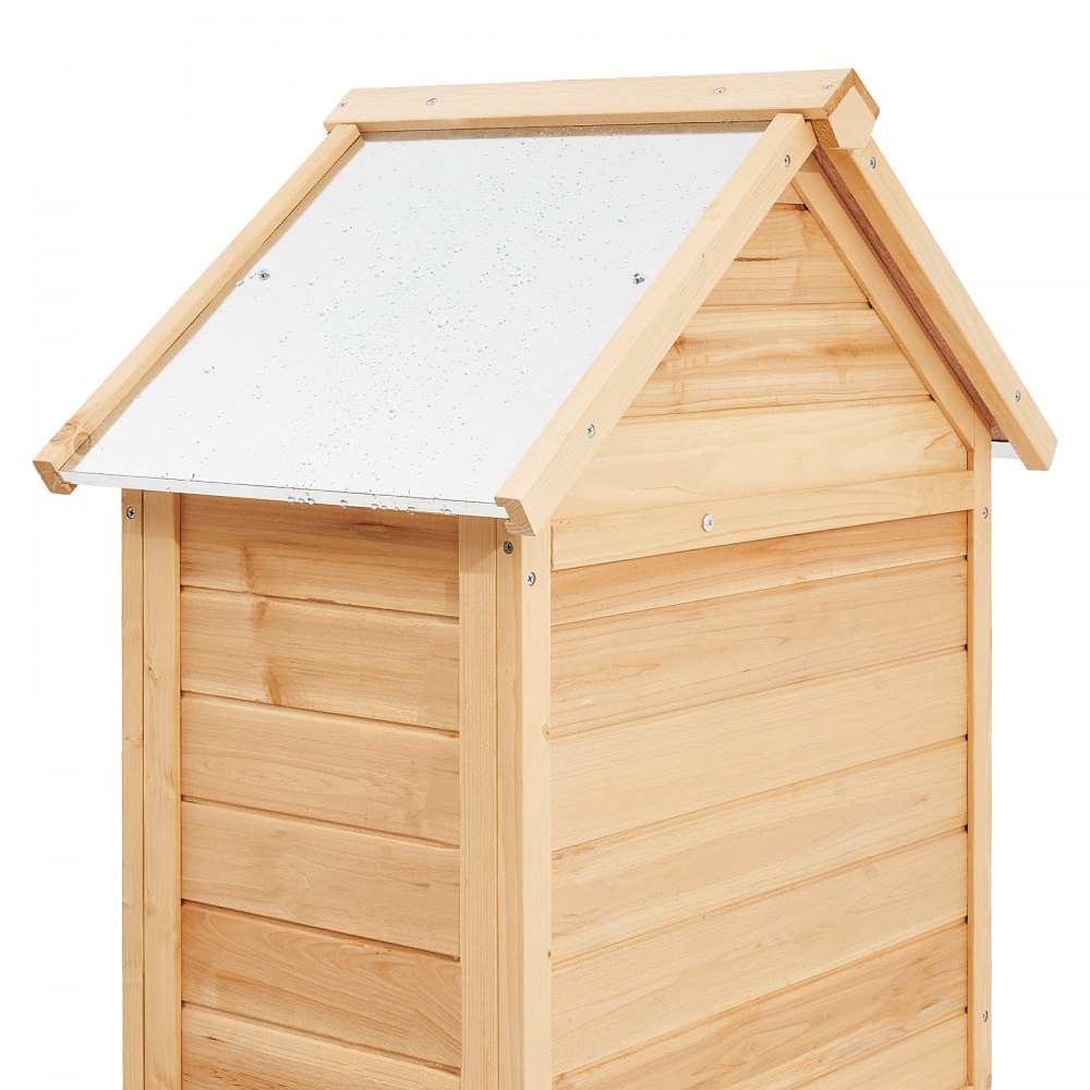 VEVOR Outdoor Wooden Storage Shed Waterproof Garden Tool Shed 28x63 inch