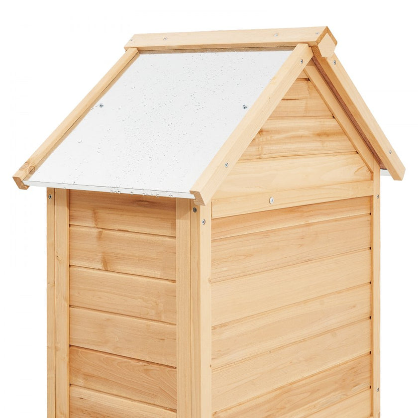 VEVOR Outdoor Wooden Storage Shed Waterproof Garden Tool Shed 28x63 inch