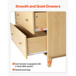 6 Drawer Dresser, Modern Wooden Storage Chest with Metal Handles & Anti-Tip Device, Light Wood