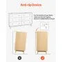 6 Drawer Dresser, Modern Wooden Storage Chest with Metal Handles & Anti-Tip Device, Light Wood