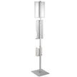 VEVOR Automatic Hand Dispenser with Stand, Infrared Sensing Sanitizing Station with Signboard & Tissue Box, 1000 mL Hand Sanitizer Dispenser, 55''-63'' H Hand Sanitizer Stand for Home & Public Areas