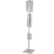 VEVOR Automatic Hand Dispenser with Stand, Infrared Sensing Sanitizing Station with Signboard & Tissue Box, 1000 mL Hand Sanitizer Dispenser, 55''-63'' H Hand Sanitizer Stand for Home & Public Areas