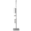 VEVOR Automatic Hand Dispenser with Stand, Infrared Sensing Sanitizing Station with Signboard & Tissue Box, 1000 mL Hand Sanitizer Dispenser, 55''-63'' H Hand Sanitizer Stand for Home & Public Areas