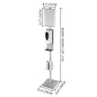 VEVOR Automatic Hand Dispenser with Stand, Infrared Sensing Sanitizing Station with Signboard & Tissue Box, 1000 mL Hand Sanitizer Dispenser, 55''-63'' H Hand Sanitizer Stand for Home & Public Areas