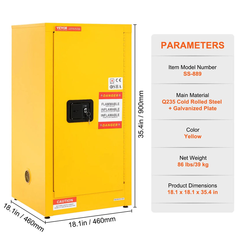 VEVOR Flammable Cabinet 18.1
