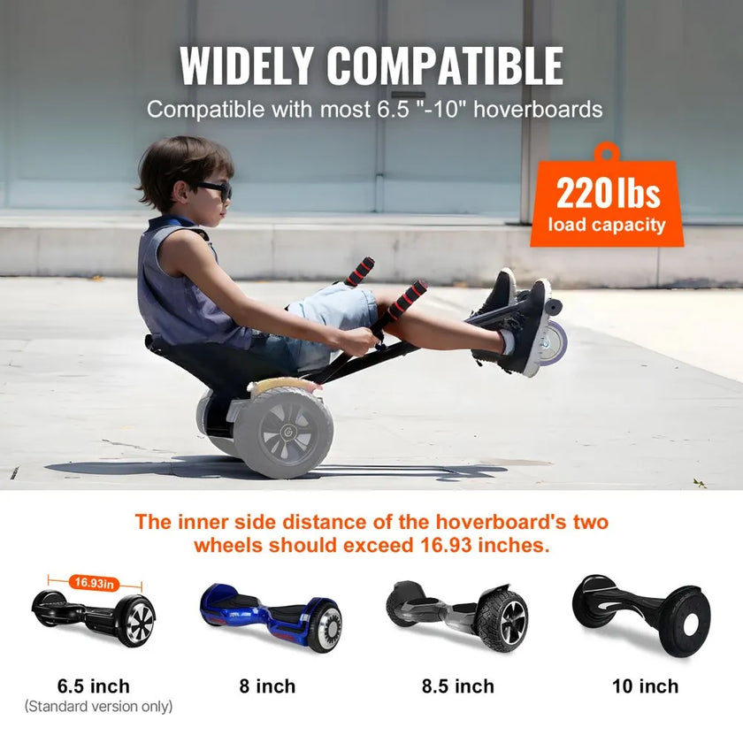 VEVOR Hoverboard Seat Attachment, Compatible with All 6.5