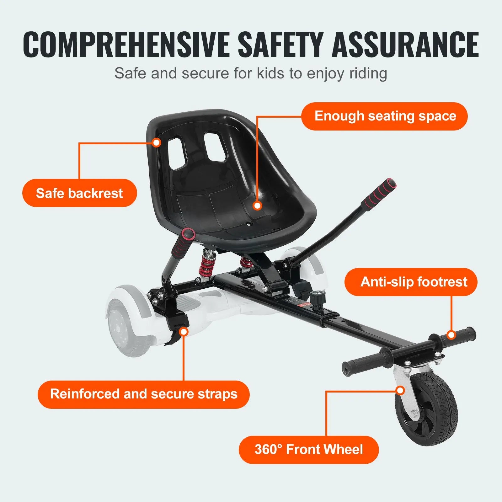 VEVOR Hoverboard Seat Attachment, for 6.5