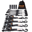 VEVOR Ratchet Tie Down Straps (4PK), 5208 lb Max Break Strength, Includes 4 Premium 1.6