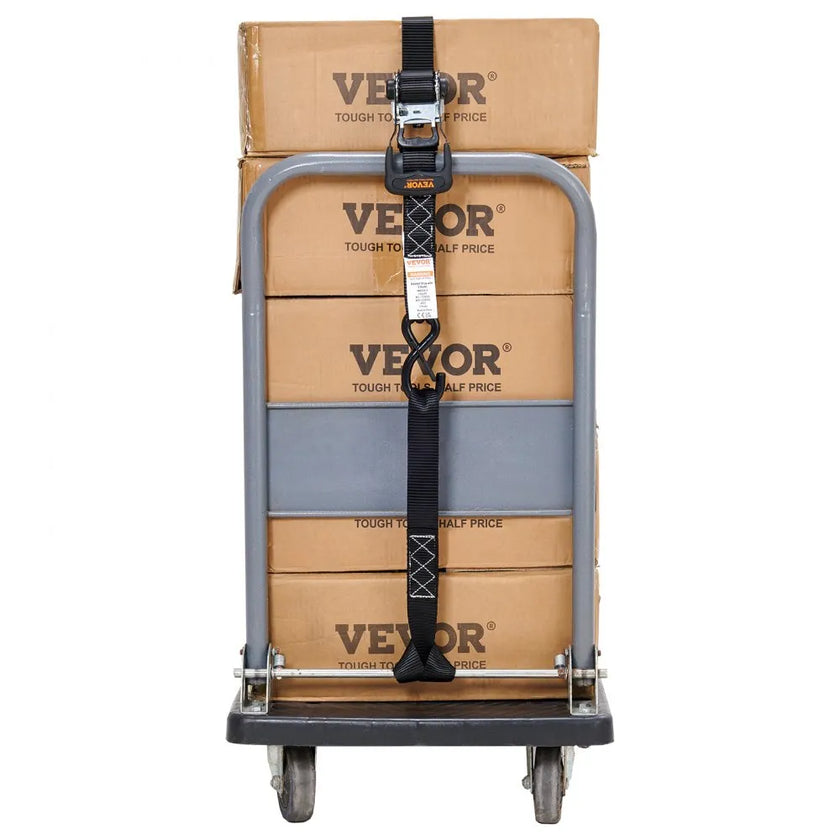 VEVOR Ratchet Tie Down Straps (4PK), 5208 lb Max Break Strength, Includes 4 Premium 1.6