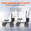 VEVOR Folding Knee Scooter, Aluminum Steerable Knee Walker with Height-Adjustable Handlebar & Knee Pad, 12