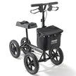 VEVOR Folding Knee Scooter, Aluminum Steerable Knee Walker with Height-Adjustable Handlebar & Knee Pad, 12
