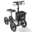 VEVOR Folding Knee Scooter, Aluminum Steerable Knee Walker with Height-Adjustable Handlebar & Knee Pad, 12