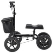 VEVOR Folding Knee Scooter, Aluminum Steerable Knee Walker with Height-Adjustable Handlebar & Knee Pad, 12