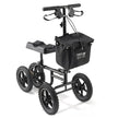 VEVOR Folding Knee Scooter, Carbon Steel Steerable Knee Walker with Height-Adjustable Handlebar & Knee Pad, 12