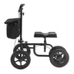 VEVOR Folding Knee Scooter, Carbon Steel Steerable Knee Walker with Height-Adjustable Handlebar & Knee Pad, 12