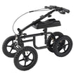 VEVOR Folding Knee Scooter, Carbon Steel Steerable Knee Walker with Height-Adjustable Handlebar & Knee Pad, 12