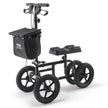 VEVOR Folding Knee Scooter, Carbon Steel Steerable Knee Walker with Height-Adjustable Handlebar & Knee Pad, 12