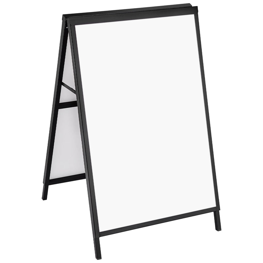 VEVOR A Frame Sidewalk Sign, 24x36 Inch Heavy Duty Slide-in Signboard Holder, Double-Sided Folding Sandwich Board Signs, Steel Pavement Sign Poster for Outdoor Business Street Advertising (Frame only)