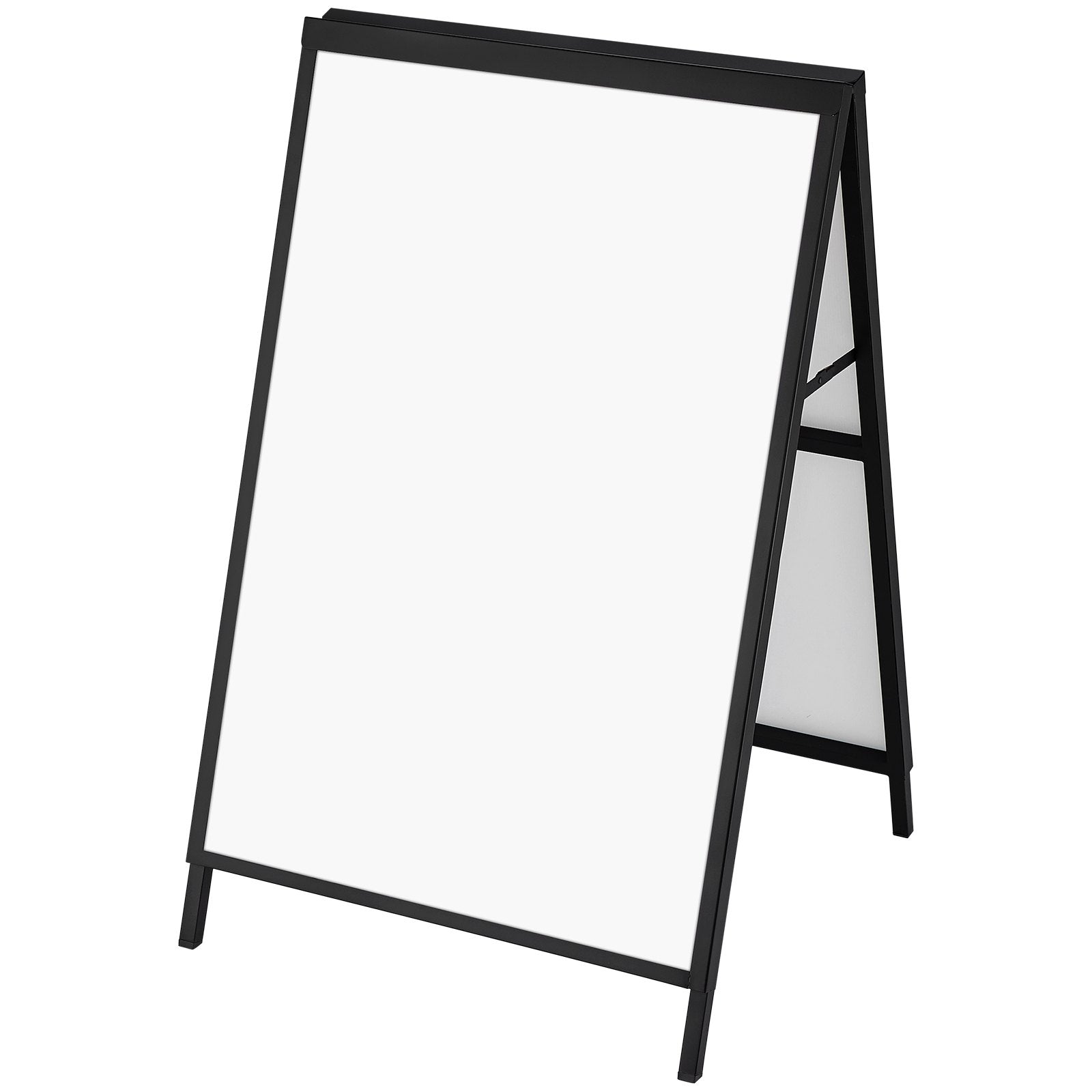 VEVOR A Frame Sidewalk Sign, 24x36 Inch Heavy Duty Slide-in Signboard Holder, Double-Sided Folding Sandwich Board Signs, Steel Pavement Sign Poster for Outdoor Business Street Advertising (Frame only)
