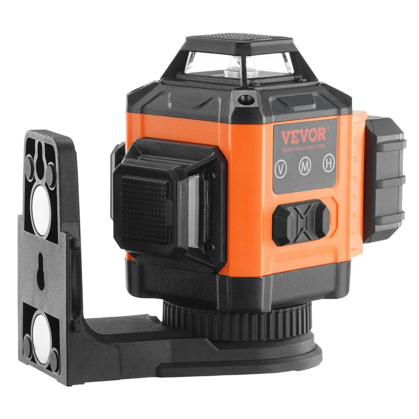VEVOR Laser Level, 100ft, Self Leveling Manual Green 3 x 360° Cross Line Laser, IP54 Waterproof Remote Control Manual Self-leveling Mode & 8h Continuous Working Time Line Laser, Battery and Stand Incl